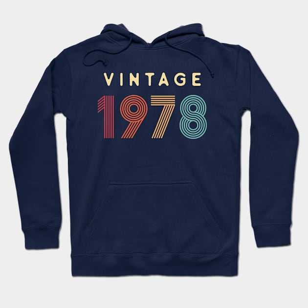 Vintage 1978 Retro Color Hoodie by silentboy